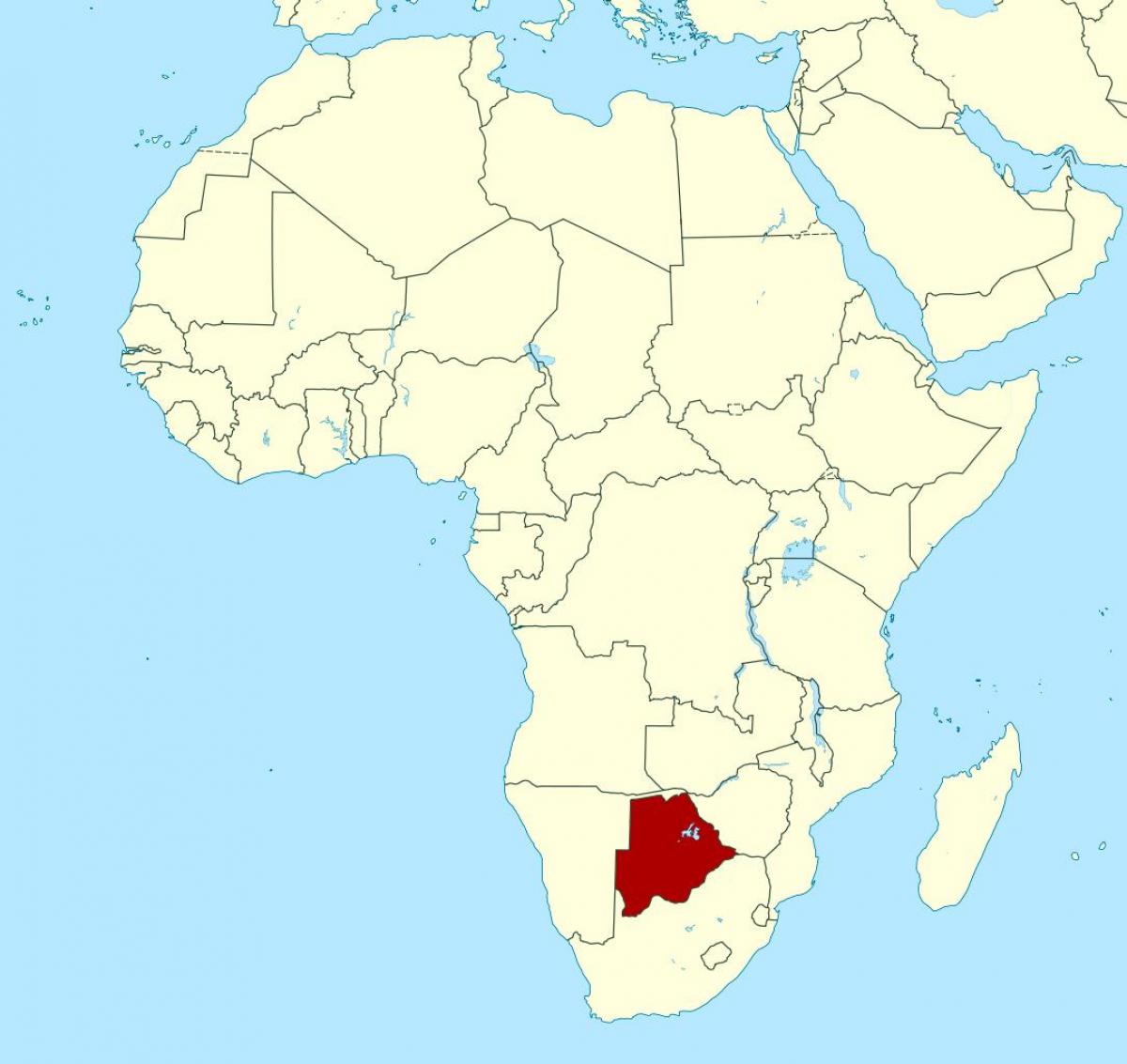 نقشه از بوتسوانا در آفریقا