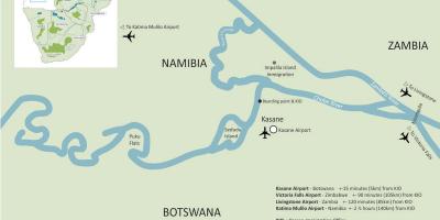 نقشه kasane بوتسوانا