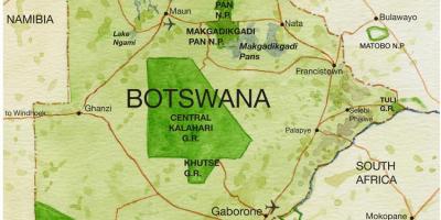 نقشه بوتسوانا ذخایر بازی
