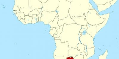 نقشه از بوتسوانا در آفریقا