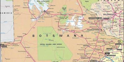 نقشه بوتسوانا