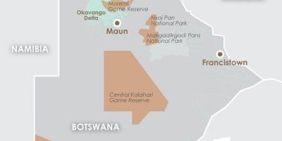 نقشه ماون بوتسوانا