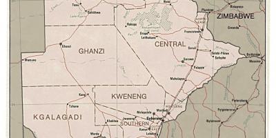 نقشه دقیق از بوتسوانا